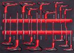 Tool drawer insert Strend Pro S239, 16-piece, T-handle screwdrivers, for workshop trolley