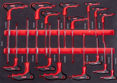 Fiók Strend Pro S239, 16 részes, T csavarhúzók, műhelykocsihoz