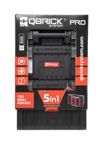 Doboz QBRICK® System PRO Set 5 az 1-ben - Cart, Toolbox, Toolcase, Organizer 100 és Multi, 5 részes