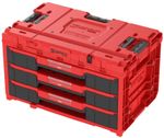Doboz QBRICK® System ONE Workshop Red - Cart, 3x szerszámos doboz, 4 részes szerszámos doboz készlet