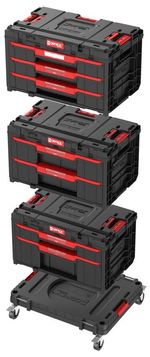 Box QBRICK® System ONE Workshop - Cart, 3x Toolbox, 4-piece set of tool boxes
