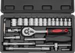 Szerszámkészlet Strend Pro, 25 részes, fejek, 1/4" racsni, bőröndben