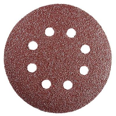 Sanding Disc KONNER D38, 125 mm, P60, with holes, round, pack of 10 pcs