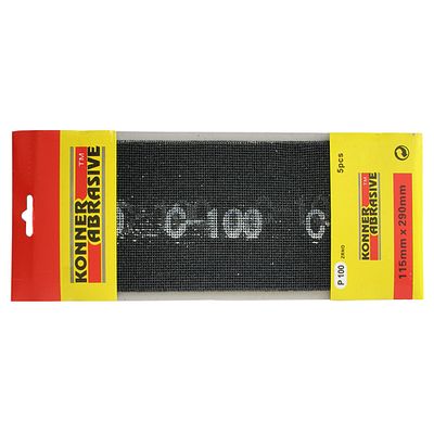 Mesh KONNER S80 115x290 mm, G100, abrasive for drywall, pack of 5 pcs