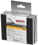 Sponge KONNER G60, sanding sponge, 125x100x10 mm, pack of 3 pcs