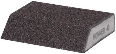 Sponge KONNER G40, sanding, 125x90x65x25 mm, beveled