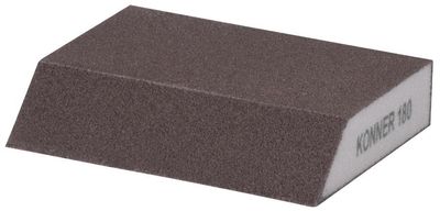 Sponge KONNER G180, sanding, 125x90x65x25 mm, beveled