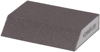 Sponge KONNER G220, sanding, 125x90x65x25 mm, beveled