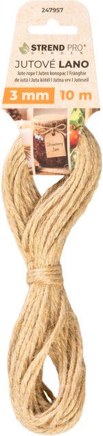 Rope Strend Pro Garden, jute, natural, 3 mm, twisted, L-10 m