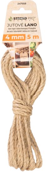 Rope Strend Pro Garden, jute, natural, 4 mm, twisted, L-5 m