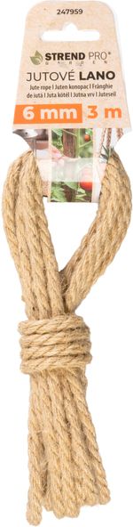 Kötél Strend Pro Garden, juta, természetes, 6 mm, sodrott, H-3 m