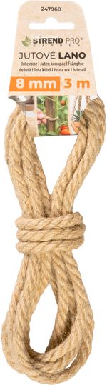Rope Strend Pro Garden, jute, natural, 8 mm, twisted, L-3 m