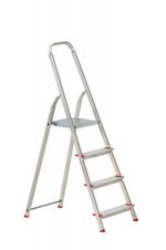 Stepladder ALVE EUROSTYL HOBBY 2914A, 4-step, red, 153 cm, load capacity 120 kg
