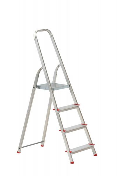 Schodíky ALVE EUROSTYL HOBBY 2914 4 stupienkové, červené, 153 cm, nosn. 120 kg