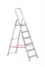 Stepladder ALVE EUROSTYL HOBBY 2916 6-step, red, 198 cm, load capacity 120 kg