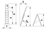 Létra ALVE 7511, 2x11, univerzális, A315 B513