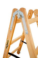 Létra Strend Pro, PROFI, fa létra, 4 fokos, 1,24 m, max. 150 kg