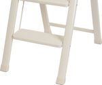 Schodíky Strend Pro, skladacie, 3 stupienkové, s madlom, krémové