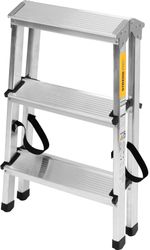 Stepladder Strend Pro DD, aluminum, 2x3 step, max. 125 kg