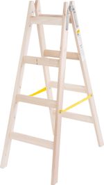 Létra Strend Pro, 4 fokos, fa állólétra, 1,30 m, max. 150 kg