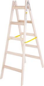 Ladder Strend Pro, 5-rung, wooden stepladder, 1.60 m, max. 150 kg