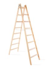 Ladder Strend Pro, 8-step, wooden stepladder, 2.56 m, max. 150 kg