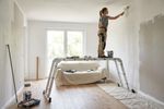 Létra platformmal Strend Pro ML103, 4x3, csuklós, Alu, max. 150 kg