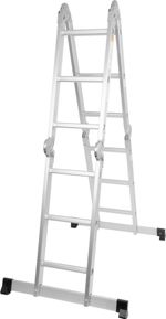 Ladder with platform Strend Pro ML103 4x3, articulated, Alu, max. 150 kg