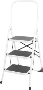 Step Stool Strend Pro LFT130, 3-step, steel, EN14183, load capacity 150 kg