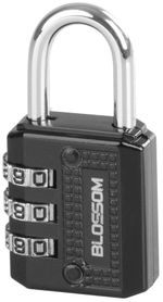 Lock Blossom NL23A, 30 mm, Zn, combination, padlock