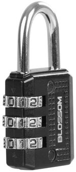 Lock Blossom NL23A, 30 mm, Zn, combination, padlock