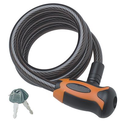 Lock ZOLI 87326, 8x120 cm, for bicycle, coiled