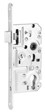 Lock Hobes K221, L, Zn, 72/55/77, cylinder, with follower, mortise