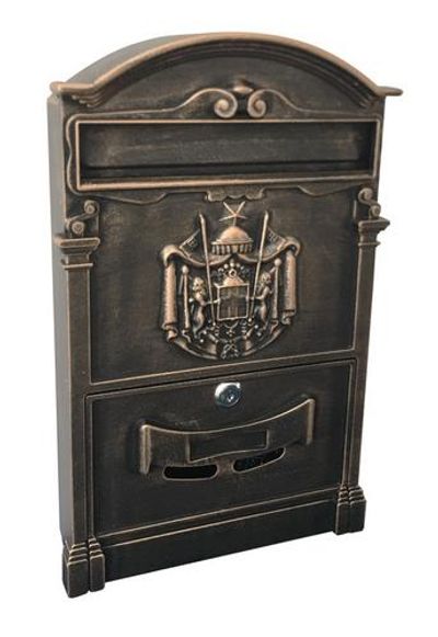 Mailbox GLA-Alu, aluminum, 255x90x410 mm, antique bronze