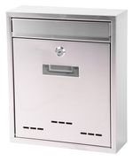 Mailbox FLATBOX, 260x90x310 mm, stainless steel