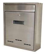 Mailbox FLATBOX, 260x90x310 mm, stainless steel