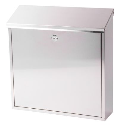 Post box FLATBOX 2, Stainless steel, 360x360x100 mm