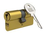 Cylinder lock FAB HOME 1.00*/D 30+35, 3 keys, standard, brass