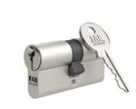 Cylinder insert FAB 1.00*/DNm 30+30, 3 keys, standard, satin nickel