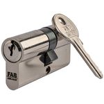 Cylinder lock FAB HOME 1.00*/DNs 30+35, 3 keys, standard, polished nickel