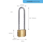 Lock Yale Y110B/50/155/1, Standard Security, padlock, with long shackle, 50 mm, 3 keys