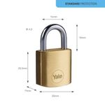 Lakat Yale Y110B/25/113/1, Standard Security, függő, 25 mm, 3 kulcs