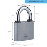 Lock Yale Y111S/50/125/1, padlock, iron, silver, 50 mm, 3 keys