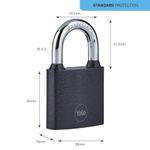 Lock Yale Y111S/38/121/1, padlock, iron, silver, 38 mm, 3 keys