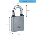 Lakat Yale Y111S/32/116/1, vas, ezüst, 32 mm, 3 kulcs