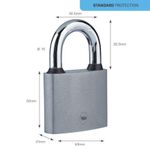 Lakat Yale Y111S/60/132/1, függő, vas, ezüst, 63 mm, 3 kulcs