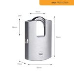 Lakat Yale Y122B/50/123/1, High Security, krómozott, 50 mm, 3 kulcs