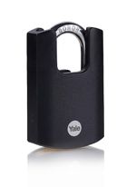 Lakat Yale Y121B/40/125/1, High Security, függő, fekete, 46 mm, 3 kulcs