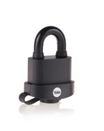 Lakat Yale Y220B/51/118/1, High Security, függő, laminált acél, fekete, 53 mm, 3 kulcs