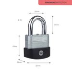 Zámok Yale Y127B/55/129/1, Maximum Security, visiaci, laminovaná oceľ, 56 mm, 3 kľúče